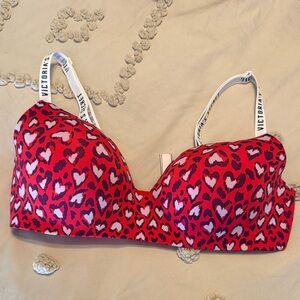 Victoria's Secret Red and Pink Heart Bra